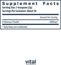 Vital Nutrients Mannose Powder 100g | Vegan D-Mannose Supplement for Urinary Tract and Bladder Support | Gluten Dairy Soy | Non-GMO | 50 Servings