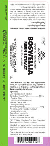 Solgar Boswellia Resin Extract 60 Vegetable Capsules - Supports Joint Comfort & Digestive Health - Standardized Full Potency (Sfp) - Non-Gmo Vegan Gluten Free Dairy Free Kosher - 60 Servings