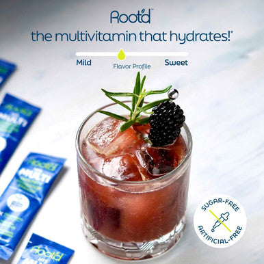 Root'D Multivitamin Powder With 3X Electrolytes For Men - 24 Vitamins & Minerals, 3X Electrolytes, 9 Organic Superfoods, Probiotics & Enzymes, Sugar-Multivitamin & Hydration 24 Packets