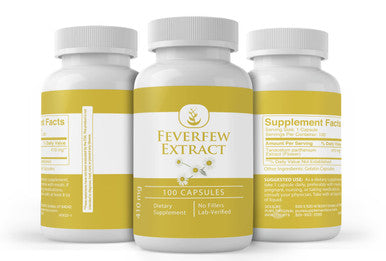 PURE ORIGINAL INGREDIENTS Feverfew Extract (100 Capsules) Always Pure, No Additives Or Fillers, Lab Verified