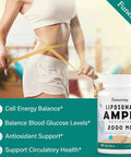 Liposomal Ampk Activator 2000 Mg - High Bioavailability Berberine Hcl,Dim,Milk Thistle,And Cinnamon Bark Capsule 6-In-1 Ampk Supplements For Antioxidant Support And Cellular Regulation, 60 Softgels