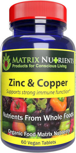 Zinc & Copper - Lab Tested For Highest Purity Fast Absorption, 100% Organic Natural Ingredients - Massive Immune Support - Repair Heart & Body - Vegan Tablets (60Ct)
