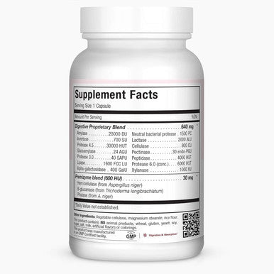 Maxi Health Premiumcomplex Digestive Enzymes Aids Dairy & Fats 60 Count