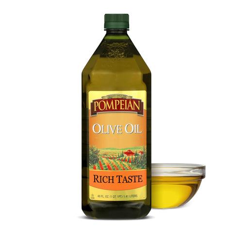 Pompeian Rich Taste Olive Oil, High Heat Cooking, Baking & Sauteing, High Smoke Point, 16 Fl Oz