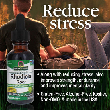 Nature'S Answer Rhodiola Root | Super Concentrated Herbal Supplement | Helps Aid & Reduce Stress | Alcohol- Gluten- and Kosher 1oz