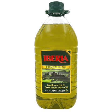 Iberia Premium Blend, Sunflower Oil & Extra Virgin Olive Oil, High Heat Frying, 68 Fl Oz