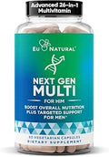 Next Gen Multi for Him Advanced Men's Multivitamin Supplement 26in1 Multiblend for Beard and Hair Growth Men's Reproductive Health Metabolism Heart Skin Prostate Support More 60 Veg Capsules