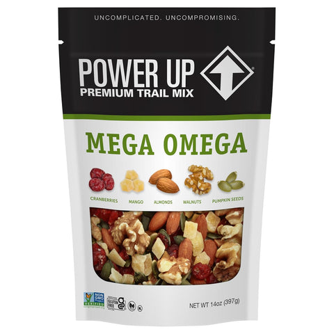 Power Up Premium Trail Mix - Protein Packed 14oz, No Added Sugar, Made Without Peanuts, Gluten Free, Vegan, Non-GMO