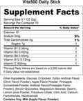 [KWANGDONG] Vita500 Daily Stick - Multivitamin Powder, Vitamin C 500mg, Vitamin B Complex (Vitamin B12, B6, B1, B2), Immune Support, Vita 500 Supplement (2g x 70 Sticks Total)
