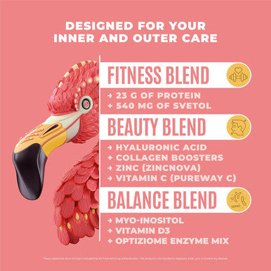 Birdman Fitmingo Vegan Protein Powder With Inositol, Collagen Boosters, Hyaluronic Acid And Vitamins Low Carb, Dairy Free, Lactose Free, Low Calorie 23G Plant Based Vanilla Protein Powder