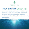Holistic Bin Marine Phytoplankton Capsules ly Grown in Nordic Seawater | Vegan Omega 3 Supplement | Rich in Amino s, Chlorophyll, Vitamins, & Trace Minerals