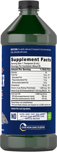 Carlyle Norwegian Cod Liver Oil | 16Oz | Pack Of 3 Bottles | Liquid Unflavored Fish Oil Supplement | Non-Gmo, Gluten Free