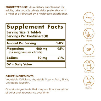 Solgar Magnesium Citrate 60 Tablets