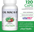 500 Mg Calcium Supplement With Vitamin D3 (2000 Iu), Magnesium (250 Mg) And Vitamin K2 (150 Mcg) - Bone, Teeth And Joint Support For Men And Women - 120 Capsules - Cal Mag K-D By Maxi Health