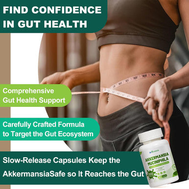 Akkermansia Muciniphila Probiotic For Gut Management - Glp-1 Boosting Supplement With Chicory Inulin, Turmeric, Resistant Starch, Vegan & Gluten - 30 Day Supply