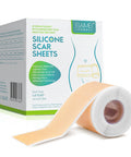 Medical Grade Silicone Scar Sheets, Silicone Scar Tape (1.6 X 60 ), Scar Removal Strips For Acne Scars C-Section & Keloid Surgery Scars Sheets Treatment Sheets - 6-8 Month Supply