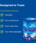 Rite Aid Neti Pot Nasal Rinse Kit With 30 Salt Packets - 1 Kit | Sinus Rinse For S & Children | Sinus Relief