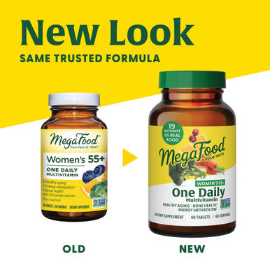 MegaFood Women'S 55+ One Daily Multivitamin For Women With Vitamin A Vitamin C Vitamin D3 & Vitamin E For Optimal Aging Support - Plus Real Food - Immune Support Supplement- Vegetarian - 90 Tabs