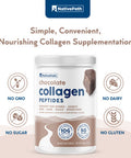 NativePath Collagen Peptides - Hydrolyzed Type 1 & 3 Collagen. Keto & Paleo Grass-Fed Protein Powder for Hair Skin Nails Bones Joints Digestion and More - No Gluten or Dairy (Chocolate 268g)