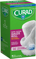 Curad Cotton Stretch Rolled Gauze 4.5" x 4 yd (Pack of 24)