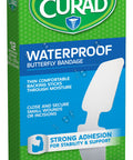 Curad Waterproof Butterfly Adhesive Bandages 1.75" x .375" 12 Count