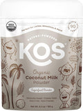 Kos Organic Coconut Milk Powder Usda - Sugar & Plant Based Creamer For Coffee Tea Smoothies - Vegan Keto Paleo Friendly Non Gmo Gluten & Dairy - 90 Servings Resealable Bag