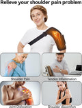 Yabuu Heated Shoulder Wrap Pad With Massager,Electric Shoulder Massager Cordless Heating Pad With 3 Vibration And Heat Settings Hot Therapy For Shoulder Pain Relief For Women Men Gift