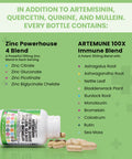 Artemisinin 2500Mg Quercetin 1000Mg Zinc 100Mg Mullein Quinine Supplement With Sea Moss Bromelain Ashwagandha Root Nettle Leaf