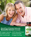 Zazzee Extra Strength Boswellia 10:1 Extract, 5000 Mg Strength, 65% Boswellic Acid, 180 Vegan Capsules, 6 Month Supply, Concentra