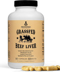 Ancestral Supplements Grass Fed Beef Liver (Desiccated) Natural Iron Vitamin A B12 for Energy 180 Capsules