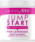 SkinnyFit Jump Start Pre Workout Supplement for Women 30 Servings - Creatine Free Powdered Mix Drink to Help Increase Energy, Focus, and Endurance, Pink Lemonade Flavor