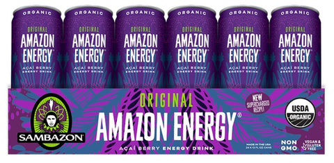 Sambazon Acai Berry Pomegranate, Energy Drink, 12 Fl Oz Can
