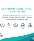 Omvits Vegan Omega 3 DHA from Algae Oil 1000mg - 60 Softgel Capsules with Vitamin E - Sustainable Algal Alternative to Fish Oil - Vegetarian Essential Fatty Acids - Supports Heart Brain & Eyes