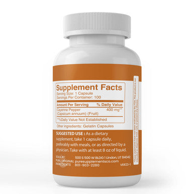 PURE ORIGINAL INGREDIENTS Cayenne Pepper & Turmeric Curcumin Capsules Bundle (100 Capsules Each) No Additives Or Fillers, Lab Verified