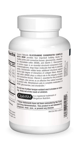 Source s Glucosamine Chondroitin Complex With MSM - 120 Tablets