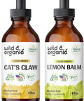 Wild & Organic Cat'S Claw Tincture 4 Fl Oz & Lemon Balm Tincture 4 Fl Oz