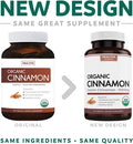 USDA Organic Ceylon Cinnamon 120 Tablets 1000mg per Serving Cinnamon Bark Supplement for Natural Support No Powder Capsules or Pills