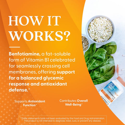 DoctorS Best Benfotiamine 300 With Benfopure Helps Maintain Healthy Glucose Metabolism NonGmo Vegan Gluten Soy 300 Mg 60 Veggie Caps