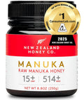 New Zealand Honey Co. Raw Manuka Honey UMF 15+ | MGO 514+, UMF Certified / 8.8oz