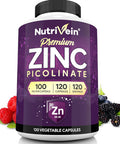 Nutrivein Premium Zinc Picolinate, Ashwagandha, And Liposomal Glutathione Supplement Bundle: Sea Moss, Reduced Glutathione, & Zinc Supplements For Men & Women For Immunity, Detox, Rest, & Recovery