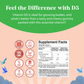 Natures Craft Organic Vitamin D Gummies for Kids - Vegan Kids Immunity Support Gummies with Vitamin D for Kids Daily Teeth Muscle & Bone Support - Organic Vitamin D3 Gummies Non GMO & Gluten - 2 Month