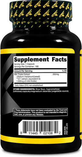 Primaforce Milk Thistle 180 Capsules 1000mg Equivalent - Gluten Non-GMO Dietary Supplement from 250mg of 4:1 Extract