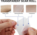 Silicone Scar Sheets (1.6 X 120 ), Clear Gel Silicone Scar Tape, Invisible Medical Grade Scar Silicone Strips, Transparent Advanced Removal Scar Patches For C-Section, Keloids, Burn, Acne