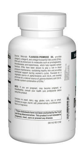 Source s Flax Seed-Primrose Oil, Omega 3,6,9 EFA Complex, 1300mg - 180 Softgels