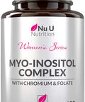 Myo-Inositol Complex- 180 Vegan Tablets, 6 Weeks Supply - with Added Chromium and Folic Acid - Female Support Supplement Tablets not Capsules - UK Manufactured to GMP Standards