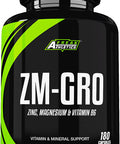 ZM-GRO - Zinc, Magnesium & Vitamin B6 ZMA 180 Capsules - Helps Support Testosterone - Promotes Muscle Strength, Recovery, Energy & Better Sleep - UK Made ZMA Tablets