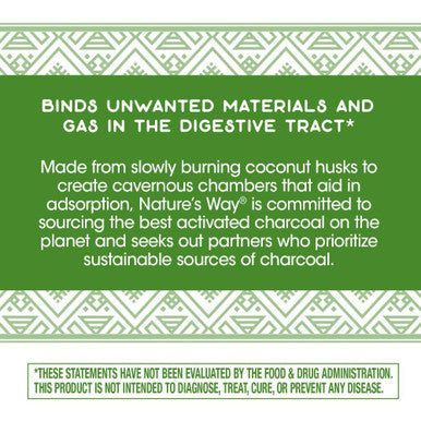 Natures Way Activated Charcoal Intestinal Cleanser Capsule, 260 Mg - 100 Per Pack - 3 Packs Per Case.3