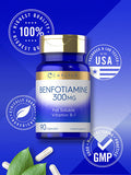 Carlyle Benfotiamine 300Mg | 90 Capsules | Fat Soluble Vitamin B-1 | Non-Gmo, Gluten Free