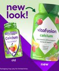 Vitafusion Chewable Calcium Gummy Vitamins For Bone And Teeth Support Fruit And Cream Flavored 50 Day Supply 100 Count