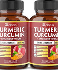 2packs 7 in 1 Turmeric Curcumin + Apple Cinder Vinegar Capsules, Equivalent to 5010mg, 6 Month Supply with Ashwagandha, Ginger, Garlic Bulb, 95% Standardized Curcuminoids, Joint & Absorption Support